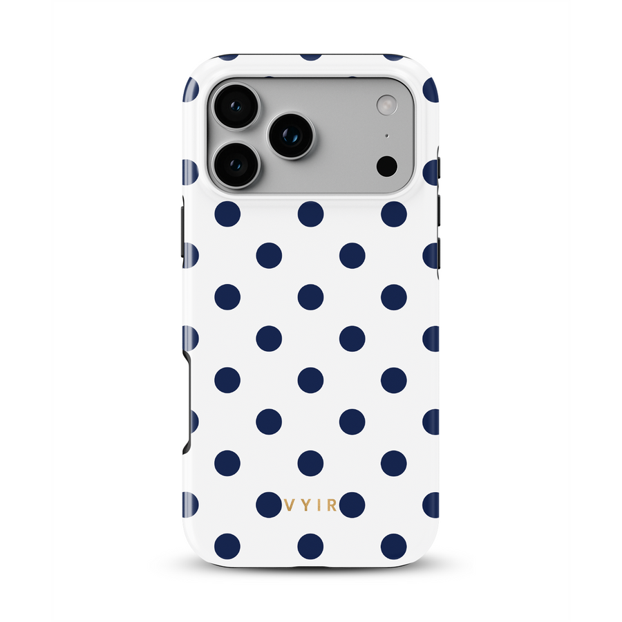 Classic Polka Dots, Sailor Blue - Tough Funda MagSafe para iPhone