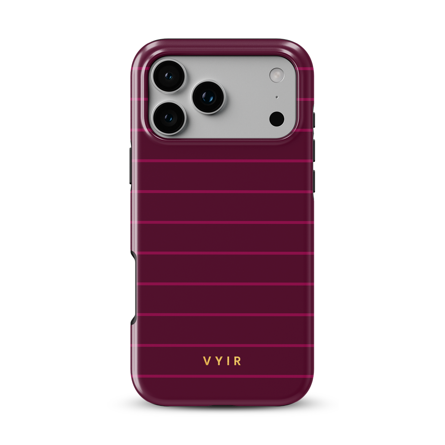 Horizontal Stripes, Merlot - Shockproof Phone Case - VYIR
