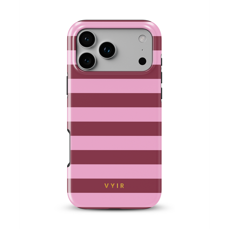 Horizontal Stripes, Candy Pink - Tough Funda MagSafe para iPhone