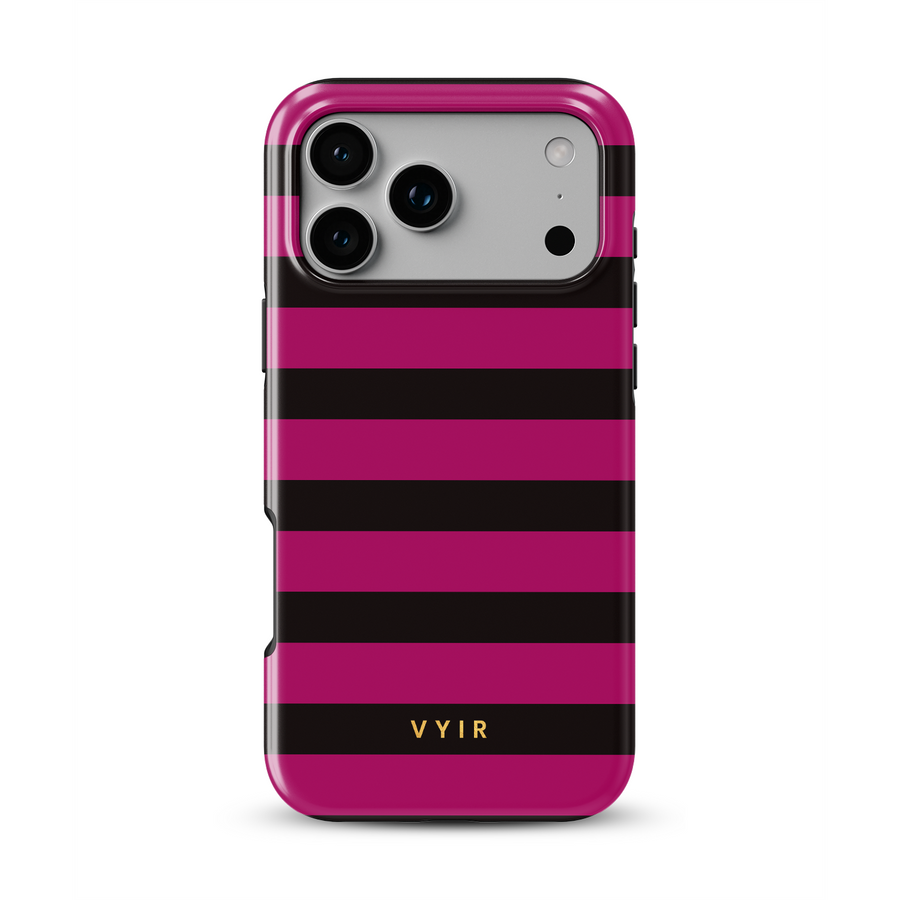 Horizontal Stripes, Rojo vino - Tough Funda para móvil
