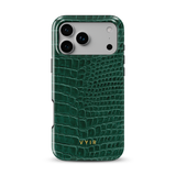 Croc Leather Print Jade - Tough Funda MagSafe para iPhone