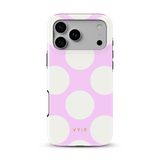 Large Polka Dots, Rosa vainilla - Tough Funda MagSafe para iPhone