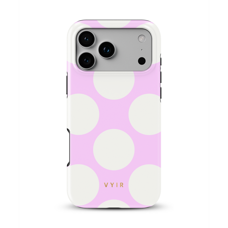 Large Polka Dots, Rosa vainilla - Tough Funda MagSafe para iPhone