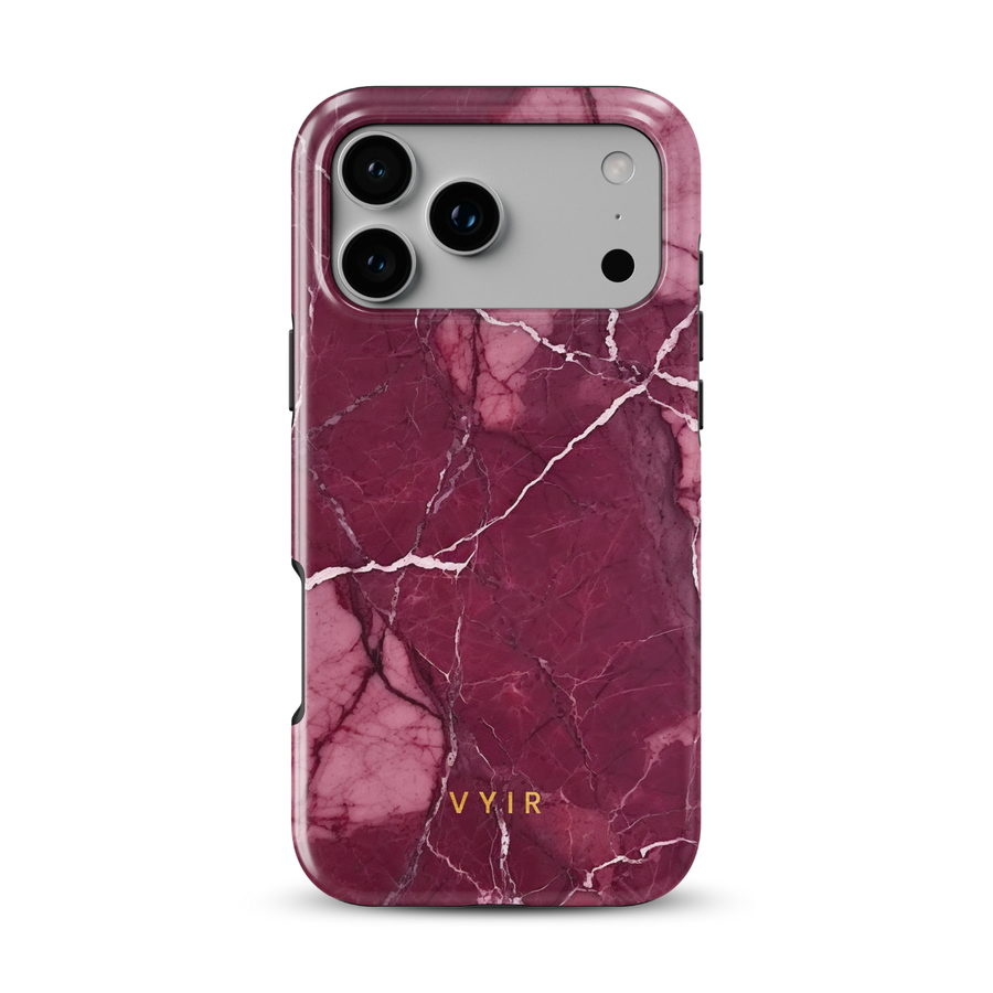 Pure Marble Borgoña - Tough MagSafe Funda para móvil iPhone