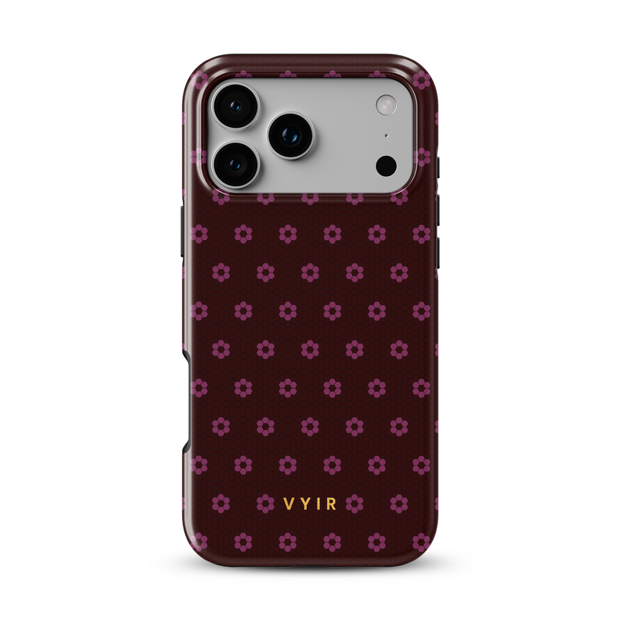 VYIR Signature Flowers, Borgoña - Tough Funda MagSafe para iPhone