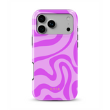 Swirl Lines, Rosa claro - Tough Funda MagSafe para iPhone
