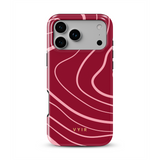 Swirl Lines, Rosa y rojo - Tough Funda MagSafe para iPhone