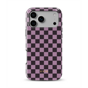 Tiny Checker, Plum - Shockproof MagSafe iPhone Case - VYIR