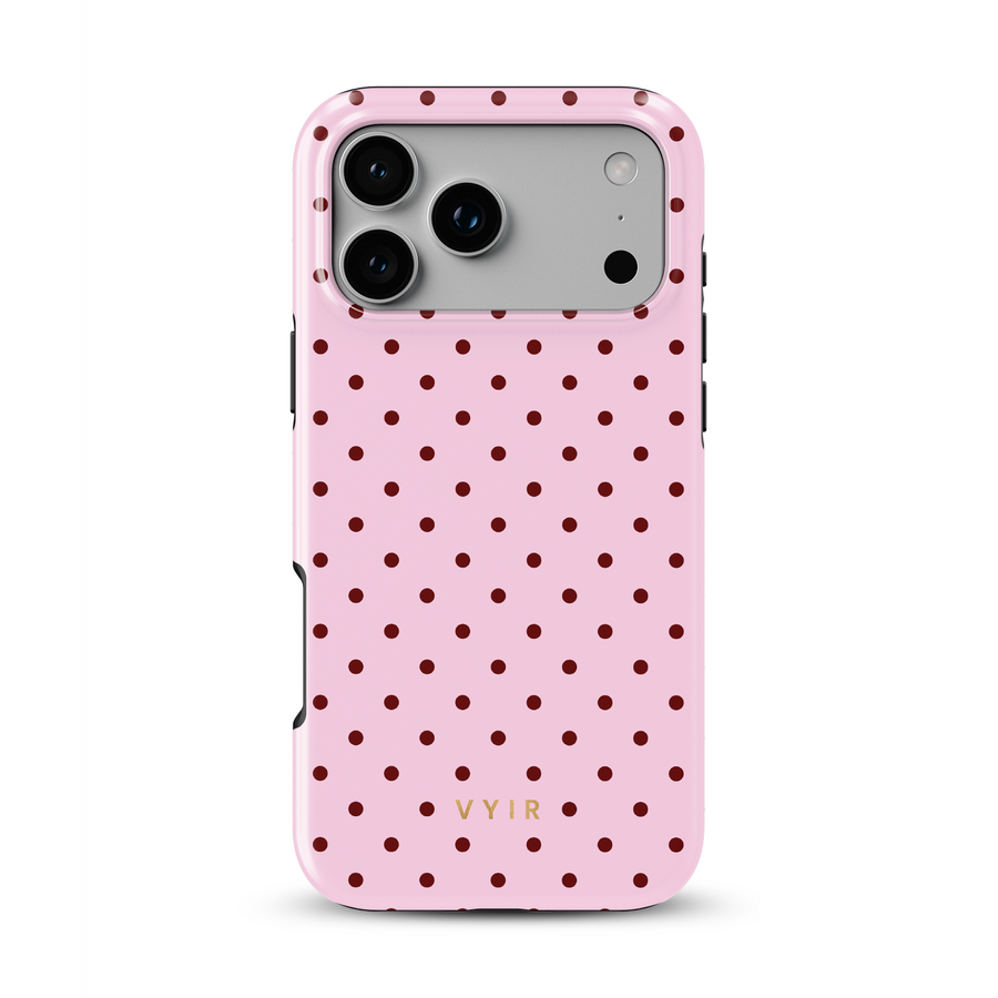Tiny Polka Dots, Rosa caramelo - Tough Funda MagSafe para iPhone