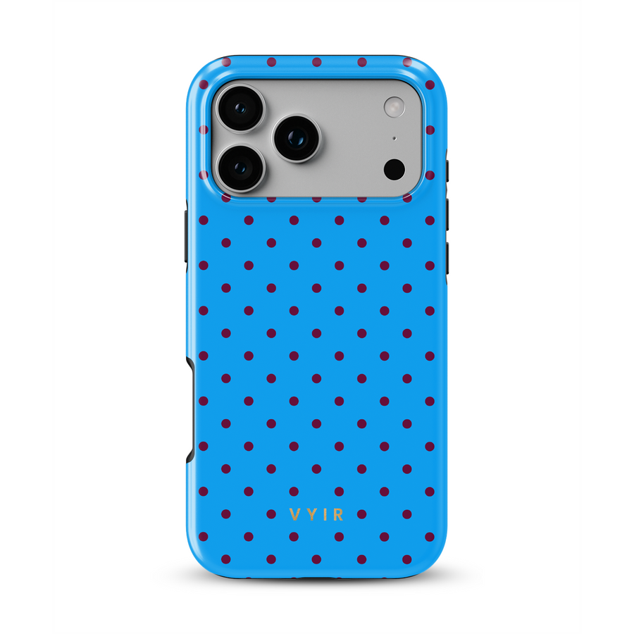 Tiny Polka Dots, Azul eléctrico - Tough Funda para móvil