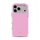Tiny Polka Dots, Rosa femenino - Tough Funda MagSafe para iPhone