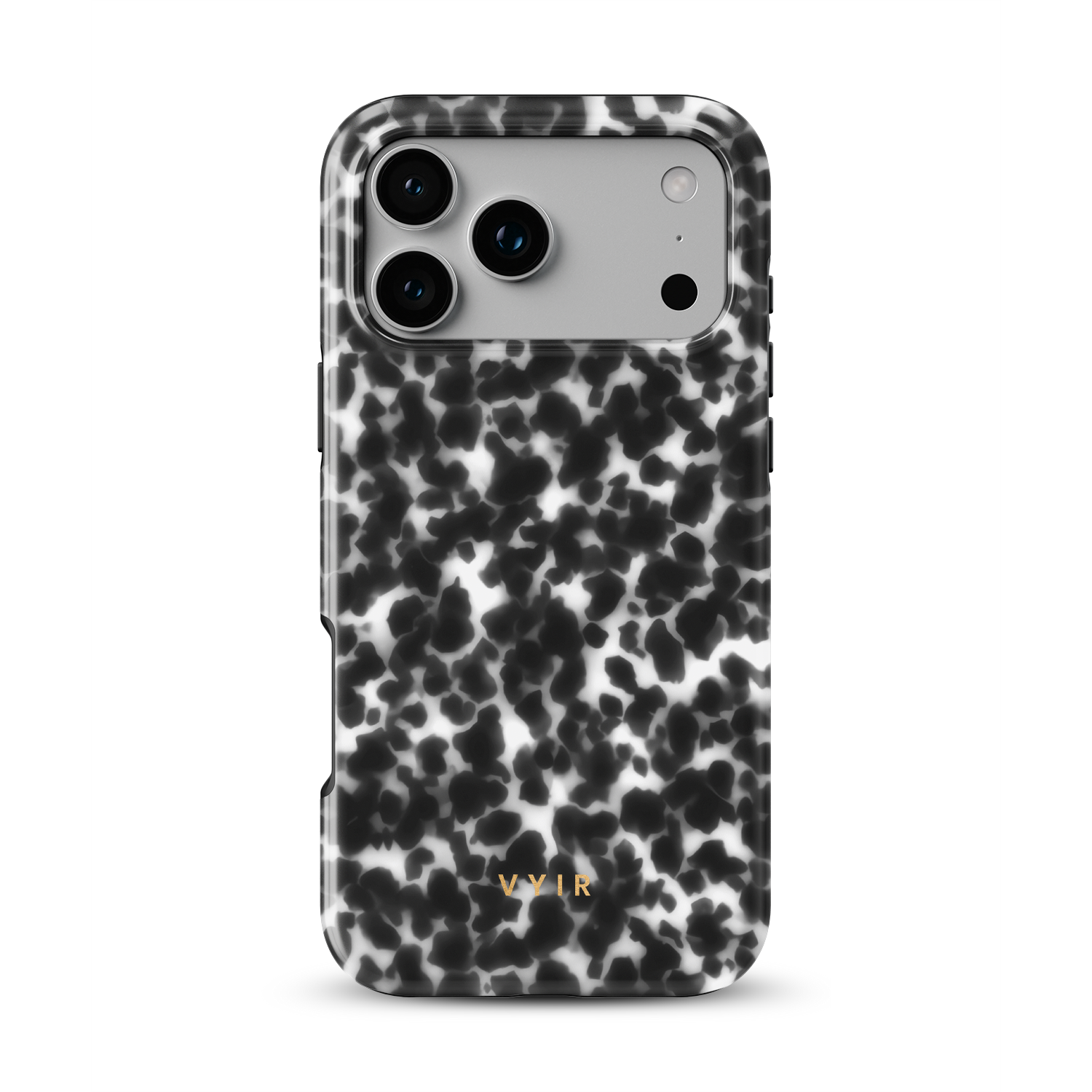 Tortoiseshell, Black and White - Shockproof MagSafe iPhone Case - VYIR