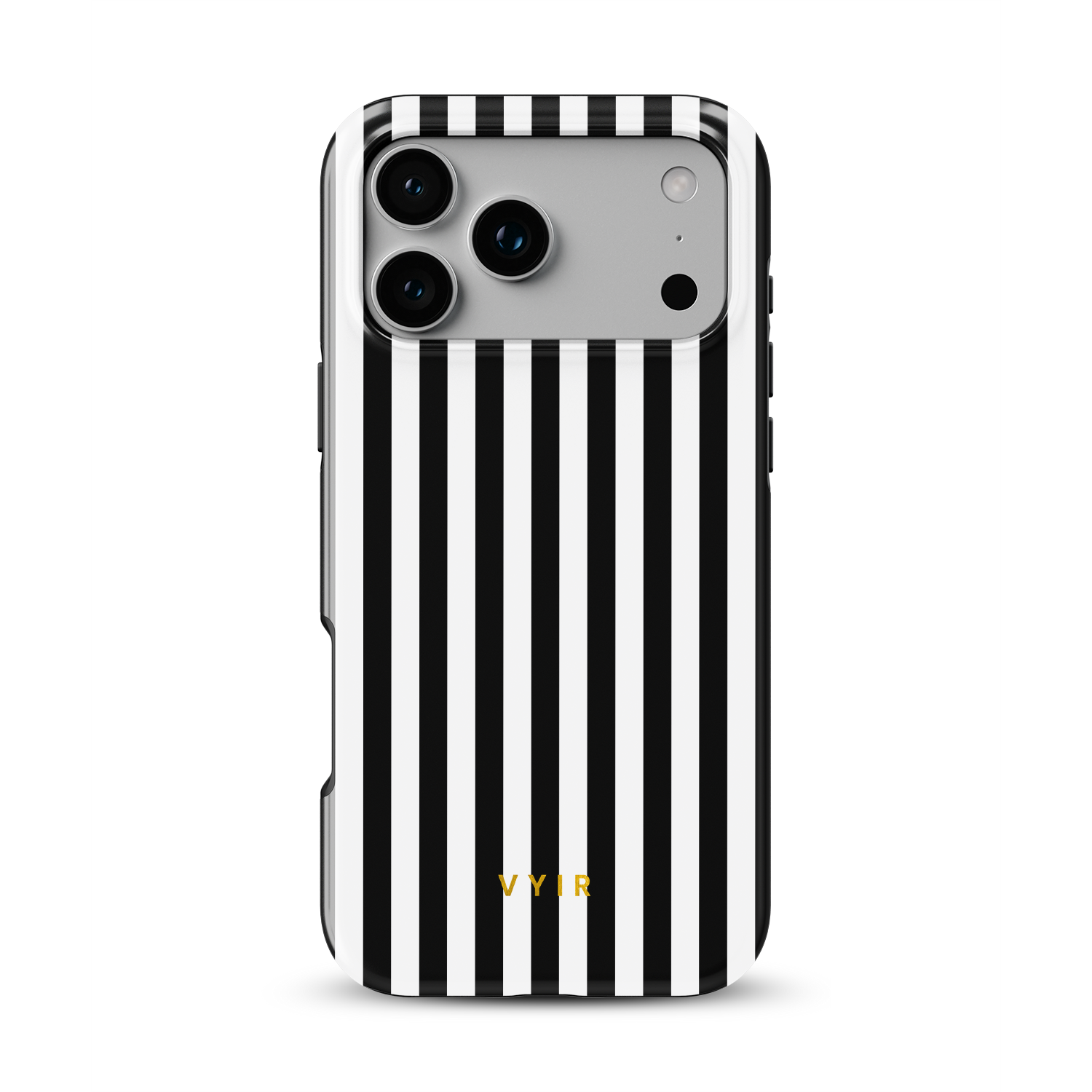 Vertical Stripes, Black and White - Shockproof MagSafe iPhone Case - VYIR