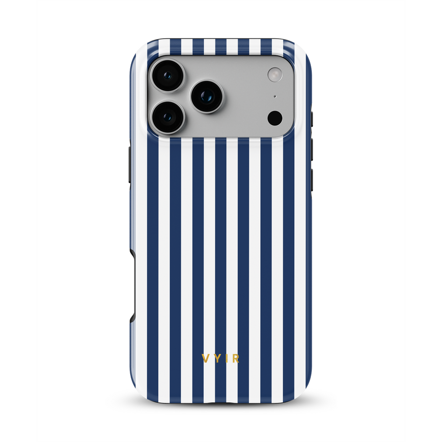 Vertical Stripes, Old Money Azul - Tough Funda MagSafe para iPhone