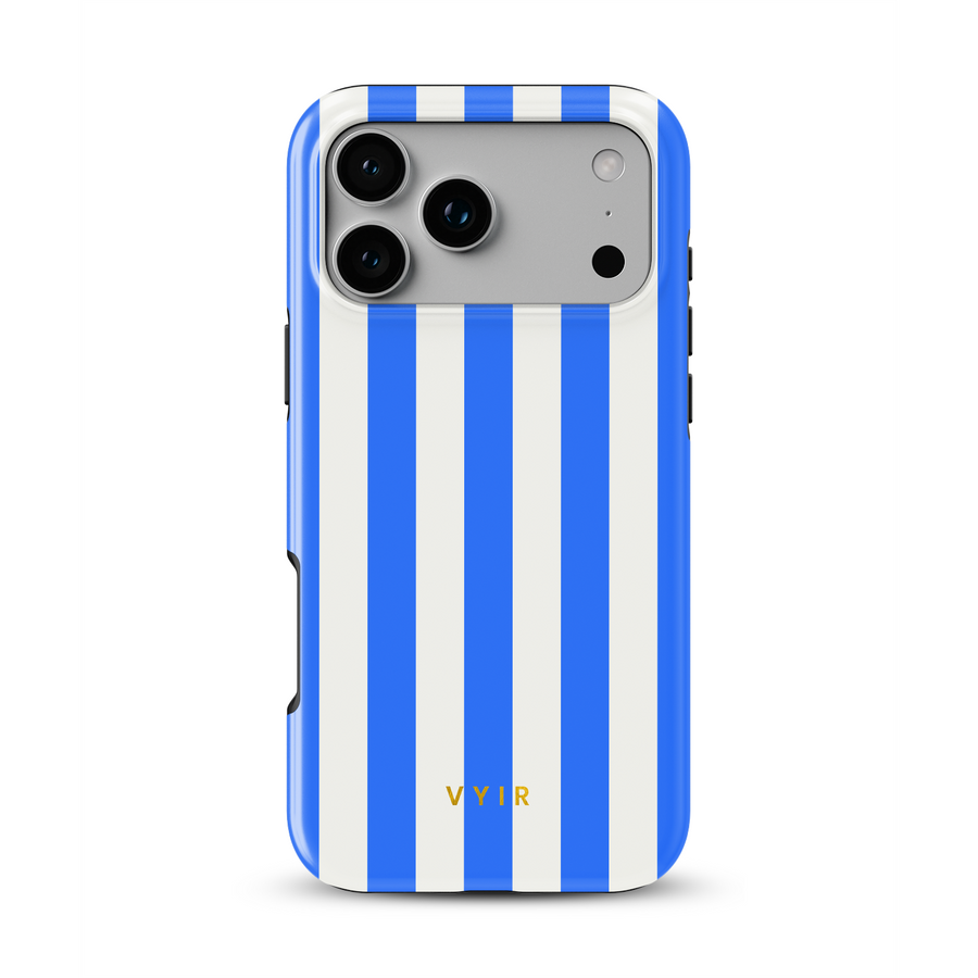 Vertical Stripes, Azul Riviera - Tough Funda MagSafe para iPhone