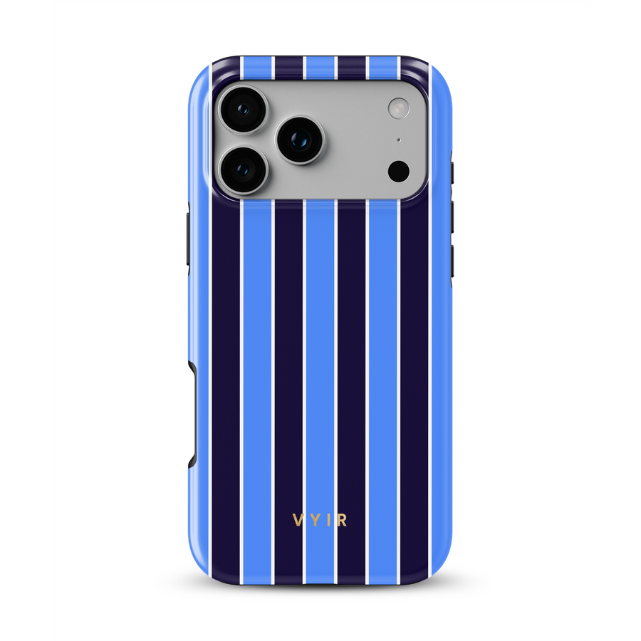 Vertical Stripes, Azul Rivoli - Tough Funda MagSafe para iPhone