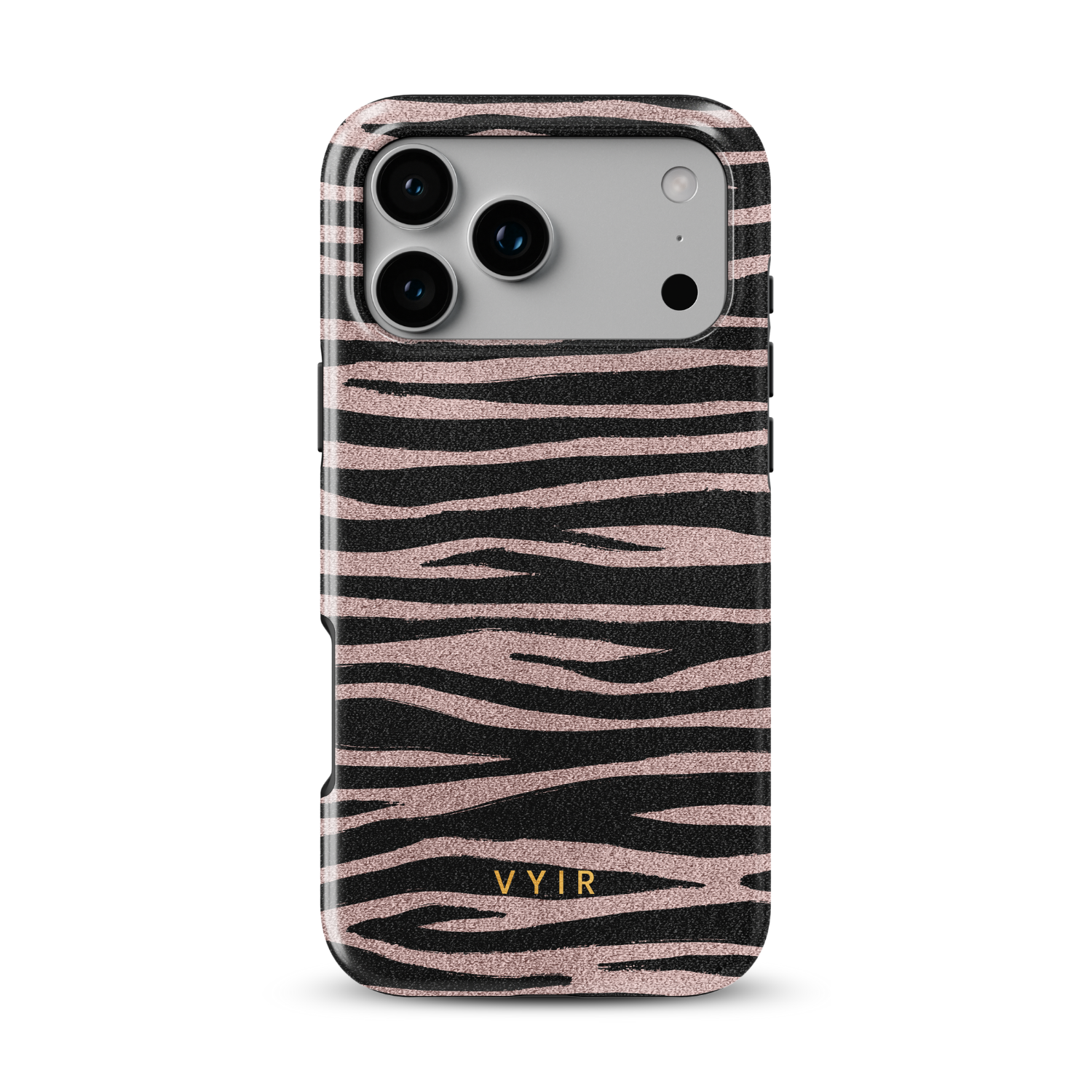 Zebra Gleam Rose Gold - Shockproof Phone Case - VYIR