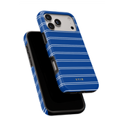 Horizontal Stripes, Mediterranean Blue - Shockproof Phone Case - VYIR