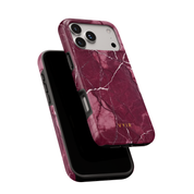 Pure Marble Burgundy - Shockproof Phone Case - VYIR