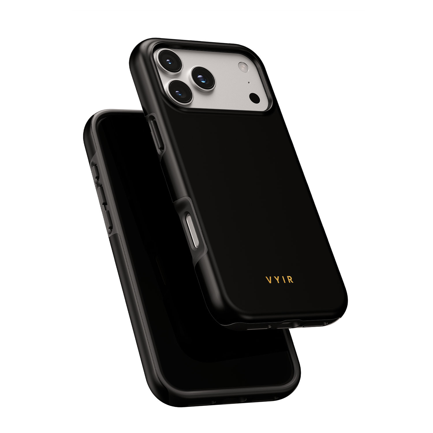 VYIR Signature Solid Colors, Black - Shockproof MagSafe iPhone Case - VYIR