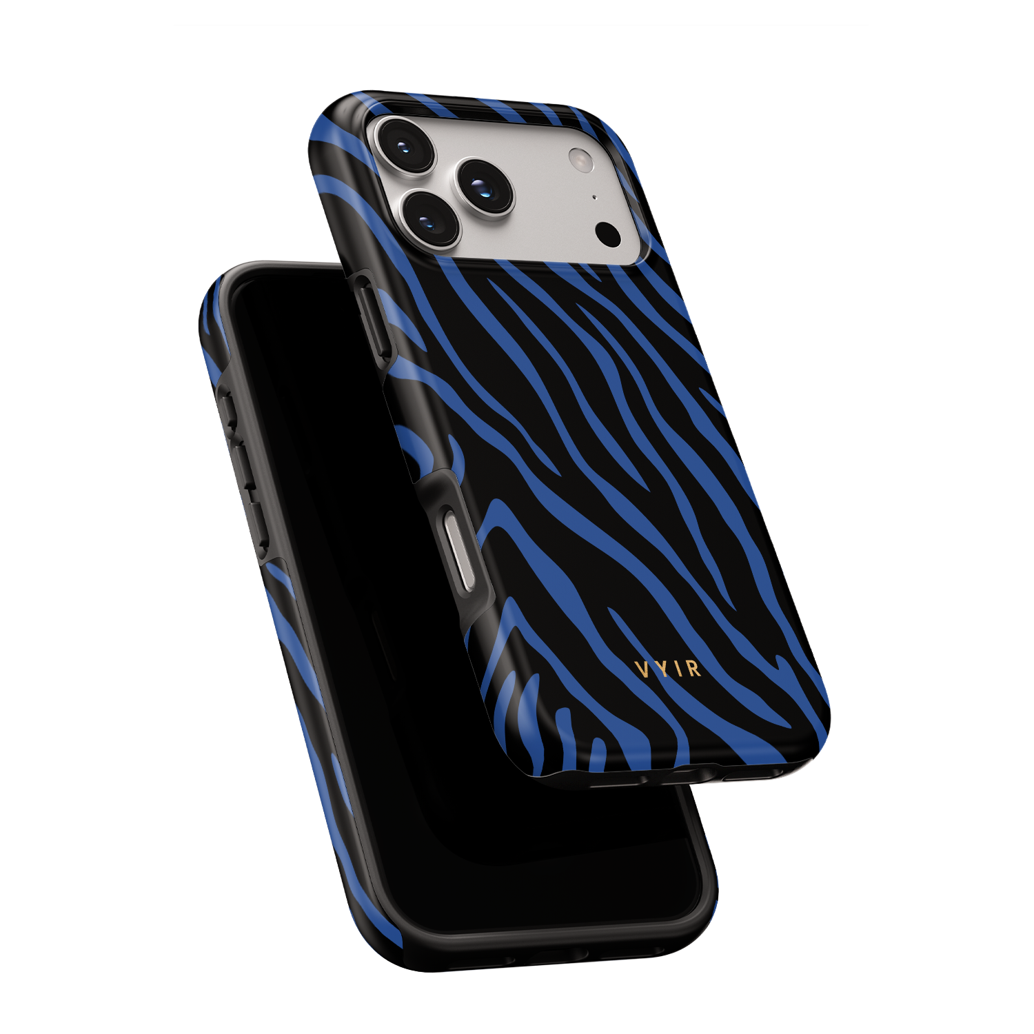 Zebra Luxe, Indigo Blue - Shockproof Phone Case - VYIR