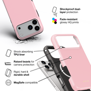 VYIR Signature Solid Colors, Light Pink - Shockproof MagSafe iPhone Case - VYIR