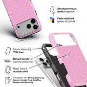 Tiny Polka Dots, Feminine Pink - Shockproof Phone Case - VYIR