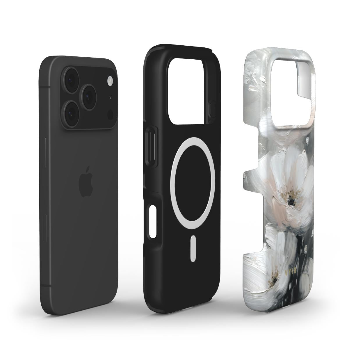 Misty Floral Painting - Shockproof MagSafe iPhone Case - VYIR