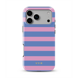 Horizontal Stripes, Sueño de azul vinca - Tough Funda para móvil